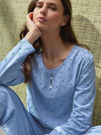 Pyjama femme Nuances de Bleu - Linvosges