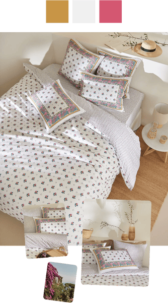 Bettwäsche Pompadour Weiß - Linvosges