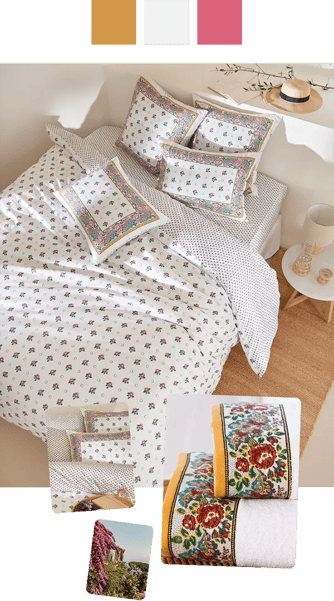 Linge de lit Pompadour blanc - Linvosges