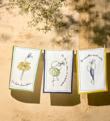 3 Geschirrtücher  Kleine Gemüsegeschichten - Linvosges