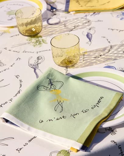 Lot de 2 serviettes de table Aux petits oignons - Linvosges