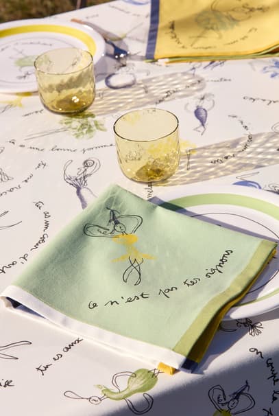 Lot de 2 serviettes de table Aux petits oignons - Linvosges