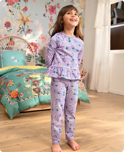 Kinderpyjama Nathalie Lété mit Blumenmuster - Linvosges