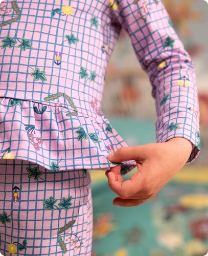 Kinderpyjama Nathalie Lété mit Blumenmuster - Linvosges
