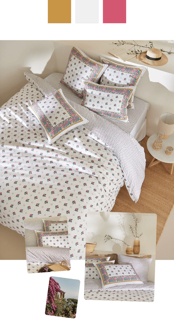 Bettwäsche Pompadour Weiß - Linvosges