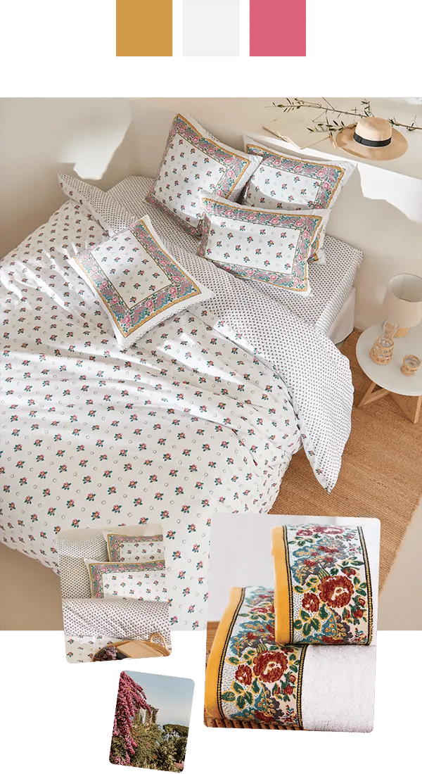 Linge de lit Pompadour blanc - Linvosges