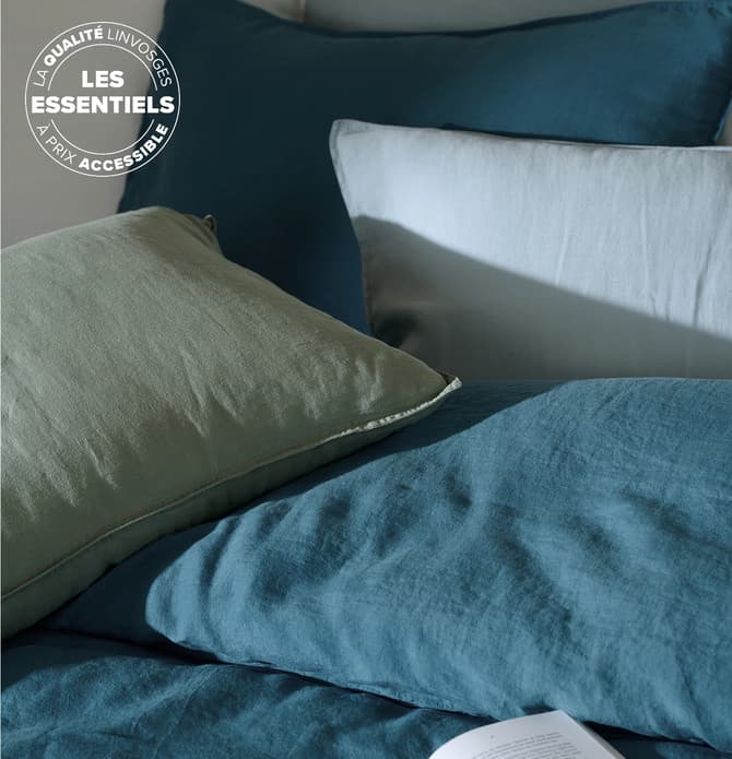 Taie d'oreiller Brume de lin - Linvosges