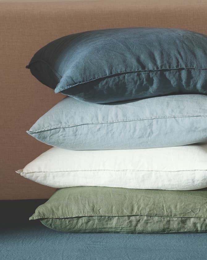 Taie d'oreiller Brume de lin - Linvosges