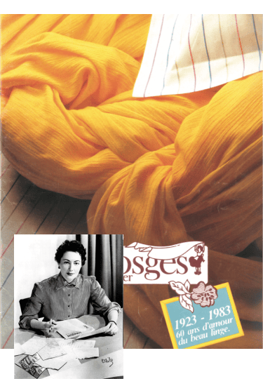 Von 1953 bis 1955 wird Odile, als Werbefigur in den Katalogen gezeigt, um den Kundinnen als Ratgeberin zur Seite zu stehen.