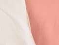 Flanelle bicolore Porcelaine / Saumon
