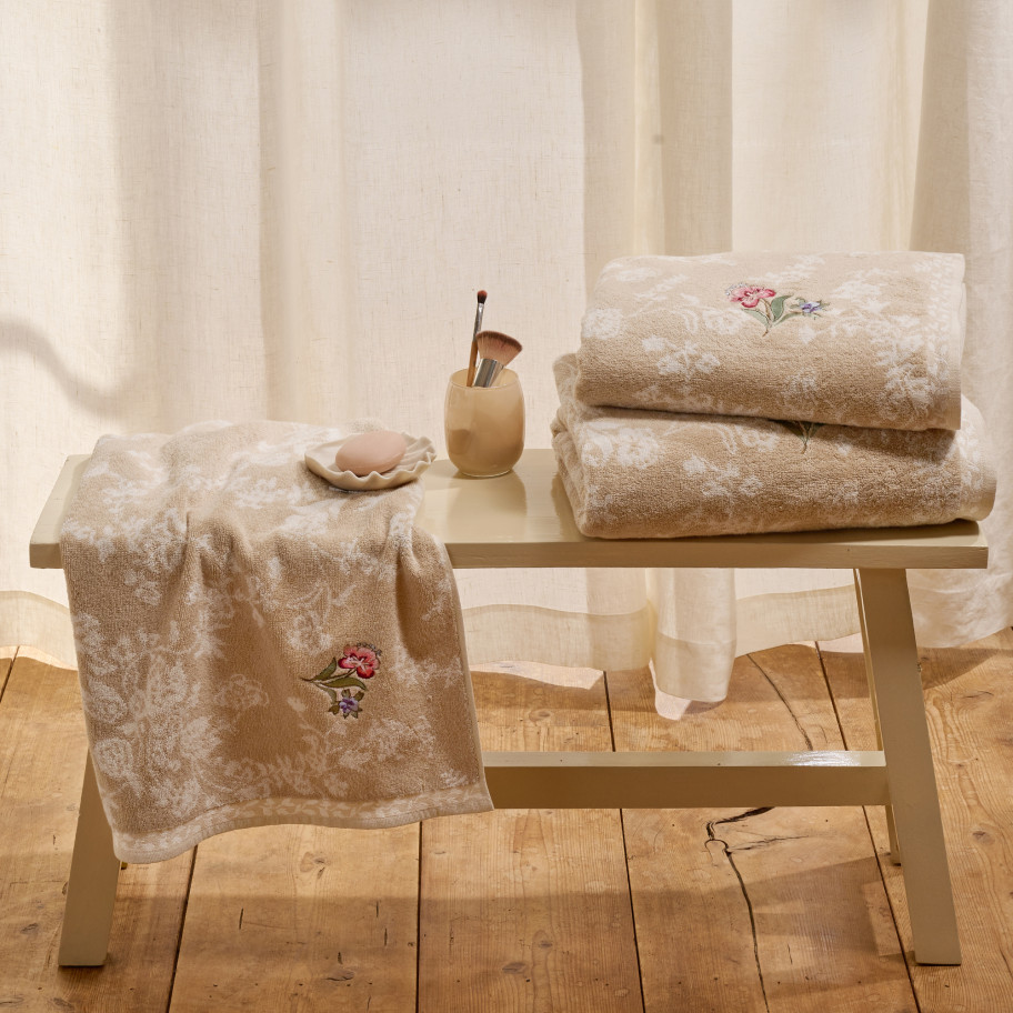 Jacquard-Badtextilien Morgenblüte