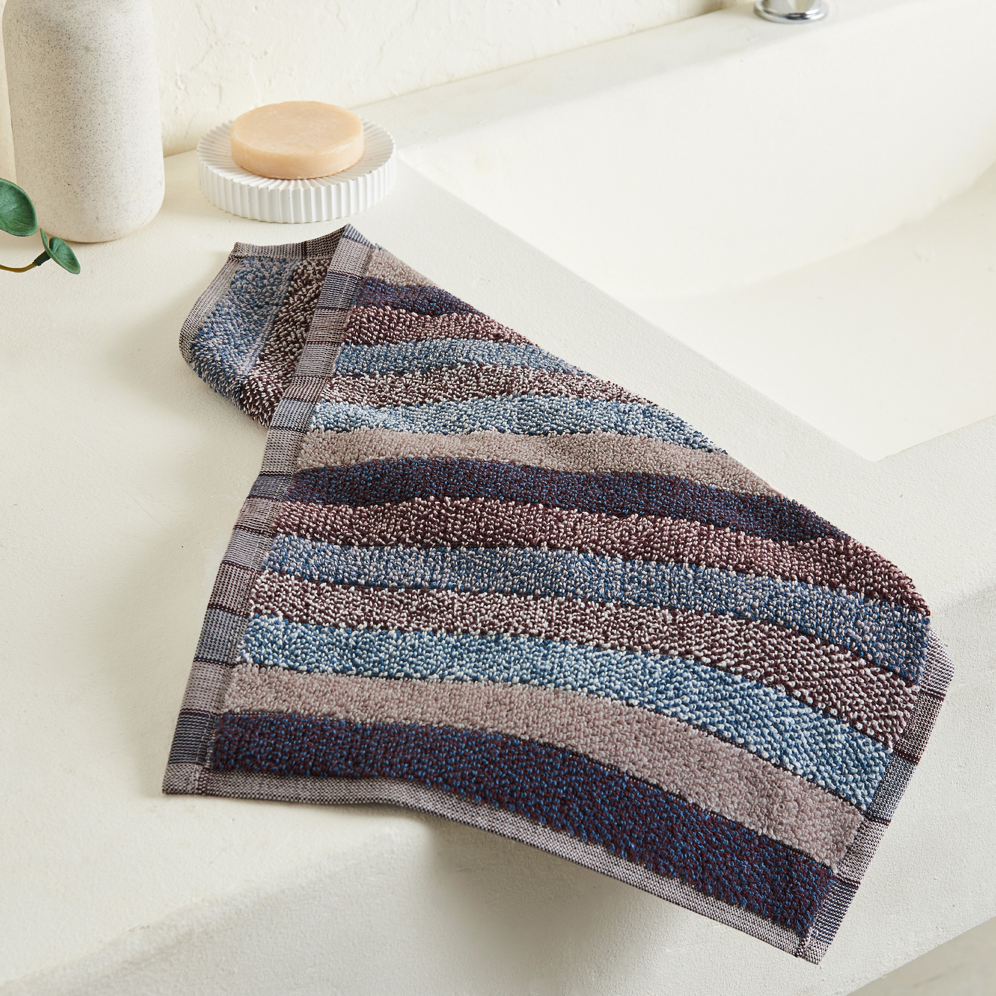Badtextilien Harmonie 100 % Baumwolle, Jacquard, 550 g/m²