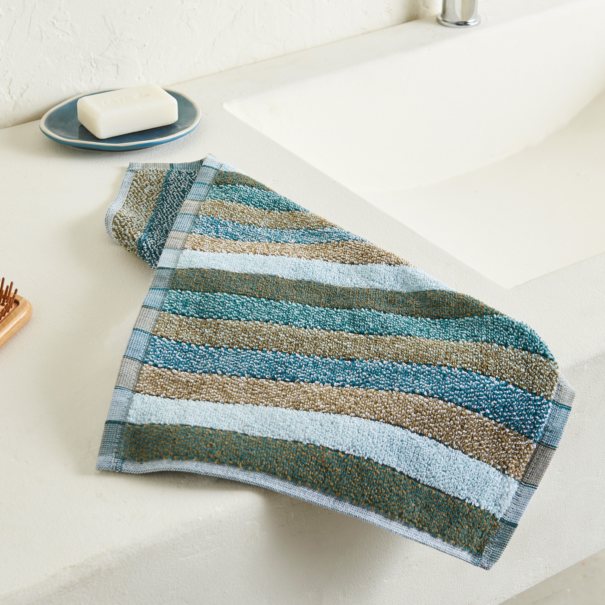 Badtextilien Harmonie 100 % Baumwolle, Jacquard, 550 g/m²