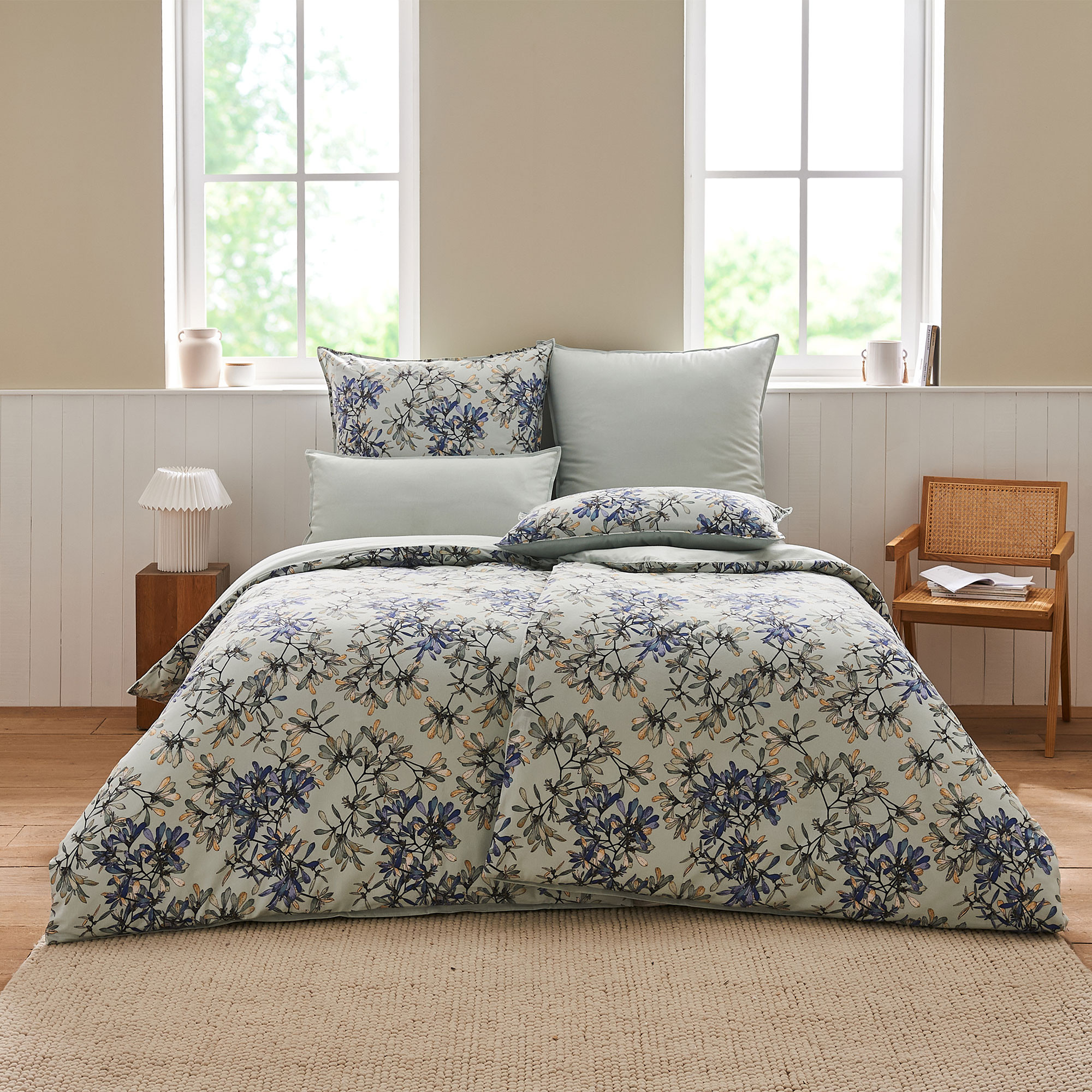 Bettwäsche Botanische Poesie  100 % Baumwolle – Flanellqualität (170 g/m²)