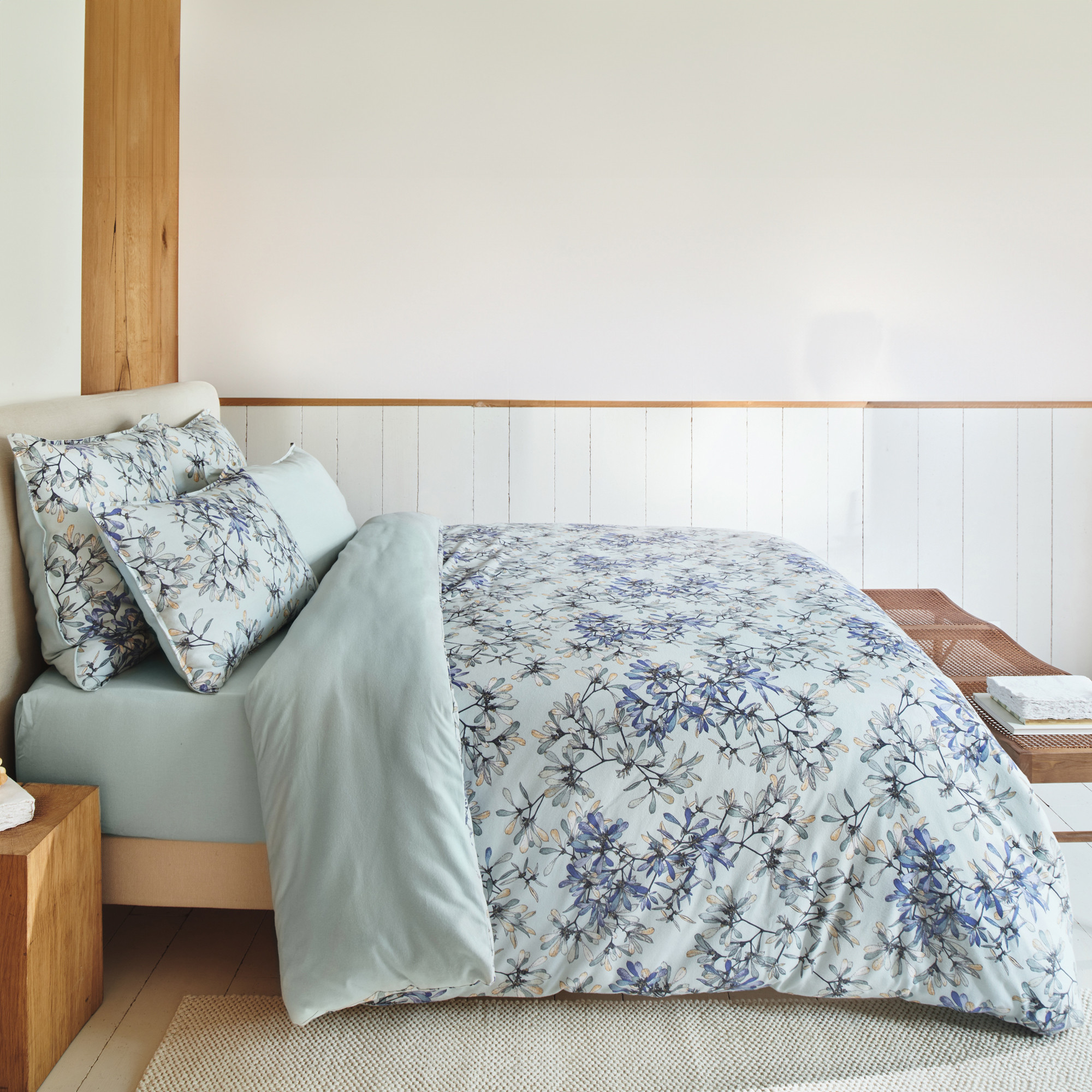 Bettwäsche Botanische Poesie  100 % Baumwolle – Flanellqualität (170 g/m²)
