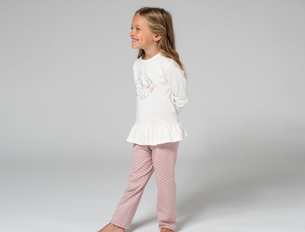 Pyjama enfant jersey et imprimé 100% coton Au pays des licornes