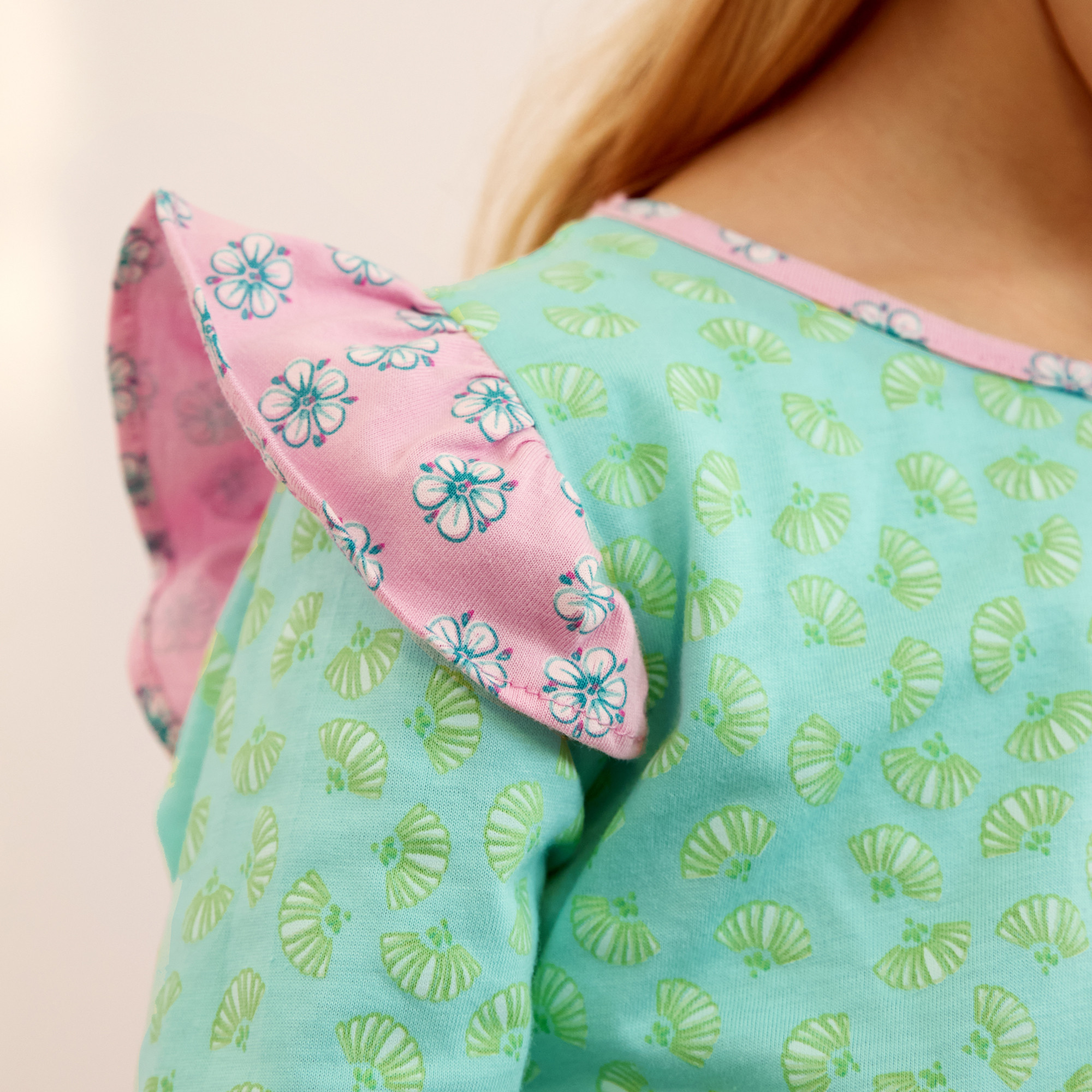 Pyjama Kokeshi Puppe 100% Baumwolle