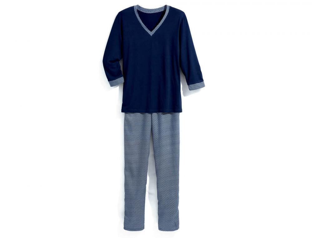 Pyjama Mitternachtsblau Viskose