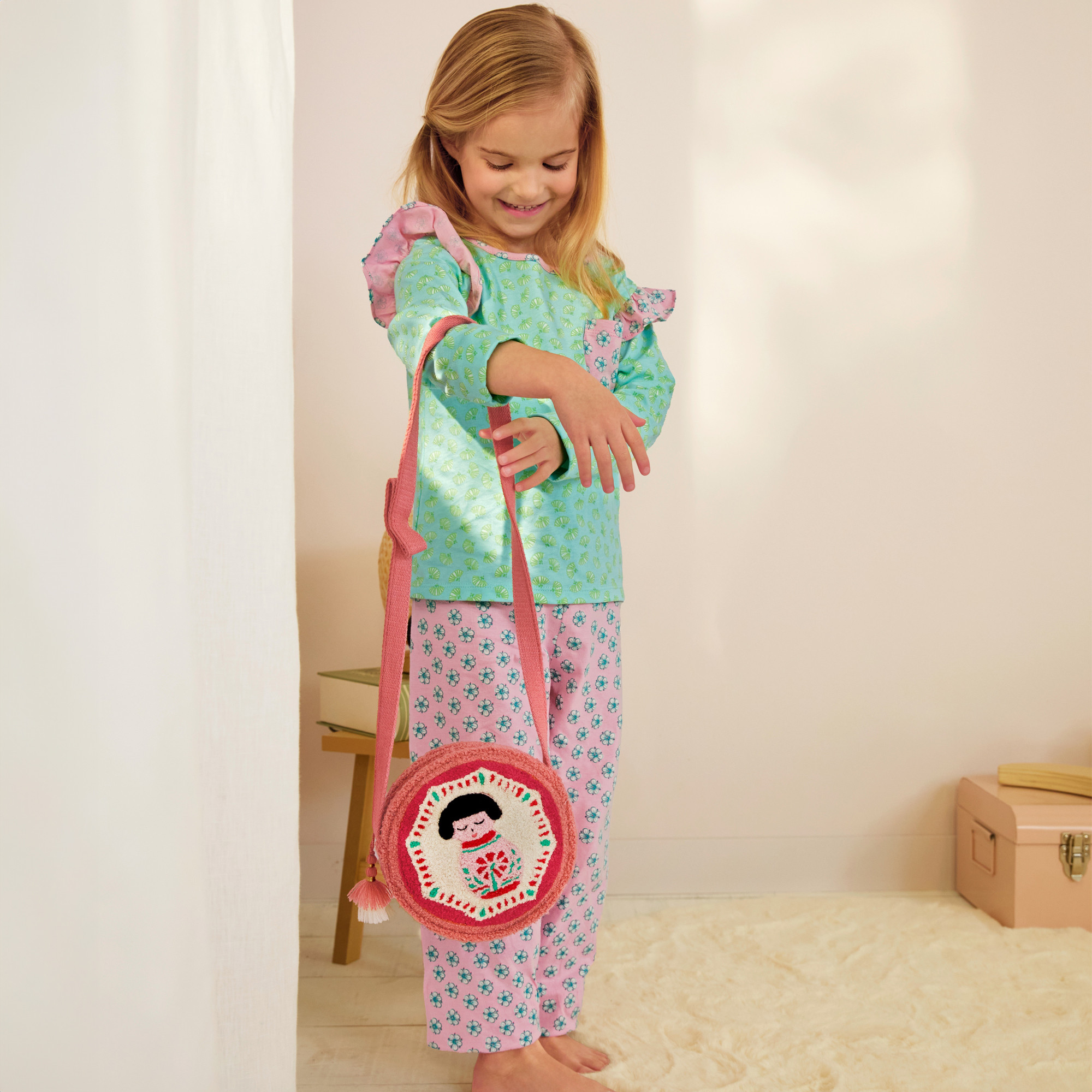 Tasche  Kokeshi Puppe 100% Baumwolle