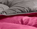 Zweifarbige Bettdecke pfingstrose/graphitgrau