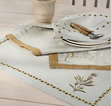 Lot de 2 serviettes de table - Aloe Vera - Linvosges