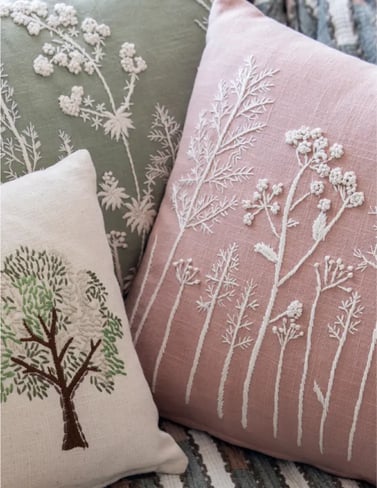 Coussin brodé En campagne - Linvosges