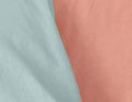 Zweifarbiger Flanell Lachs/Seladon