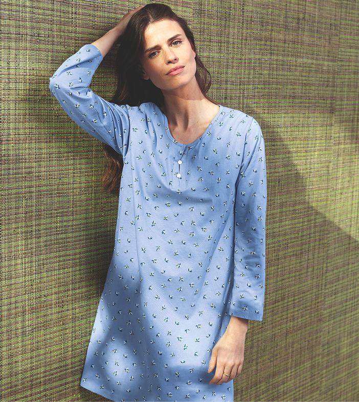 Chemise de nuit Nuances de bleu