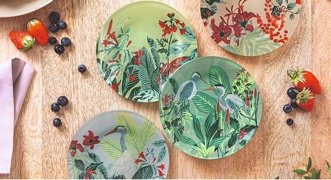 Cadeau - Les 4 assiettes Héron 