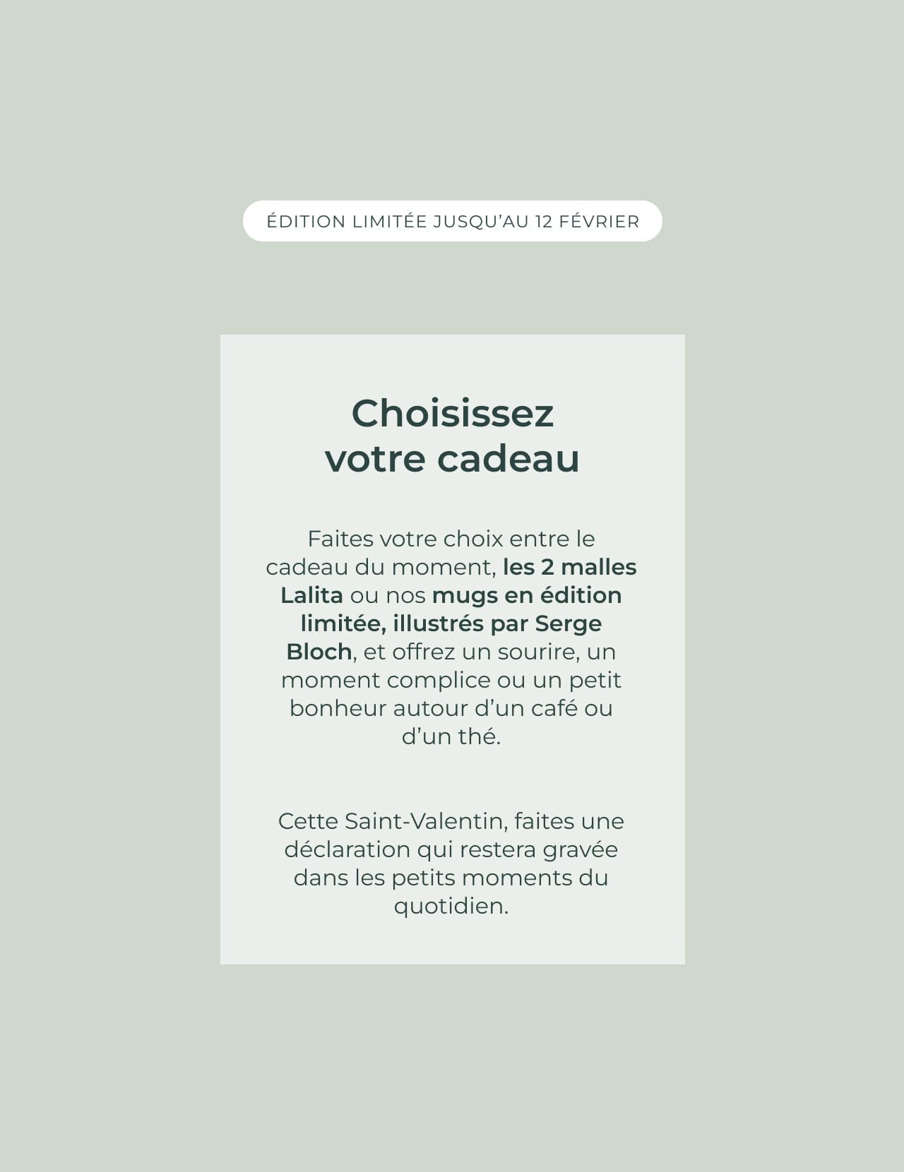 Cadeaux au choix pour la St Valentin