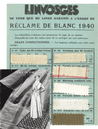 1940 : Linvosges participe à la réclame du blanc