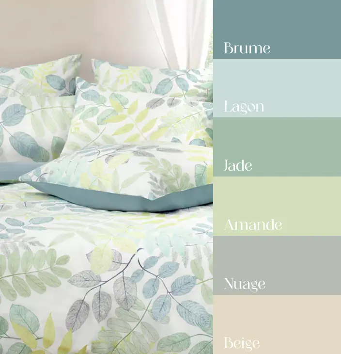 Linge de lit Vert feuillage