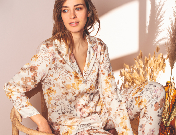 MIVY Pijama Femme,Ensembles De Pyjama pour Femme 2 Pièces Vintage
