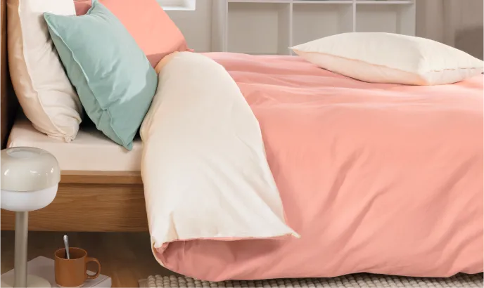 Linge de lit Flanelle bicolore