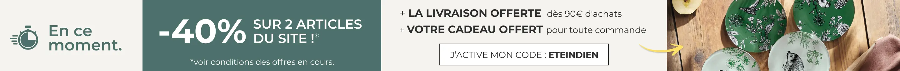 -40% sur 2 articles du site