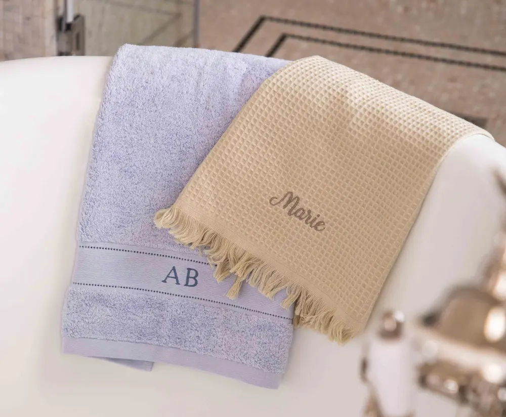 Linge de maison Linvosges : le linge de bain brodable