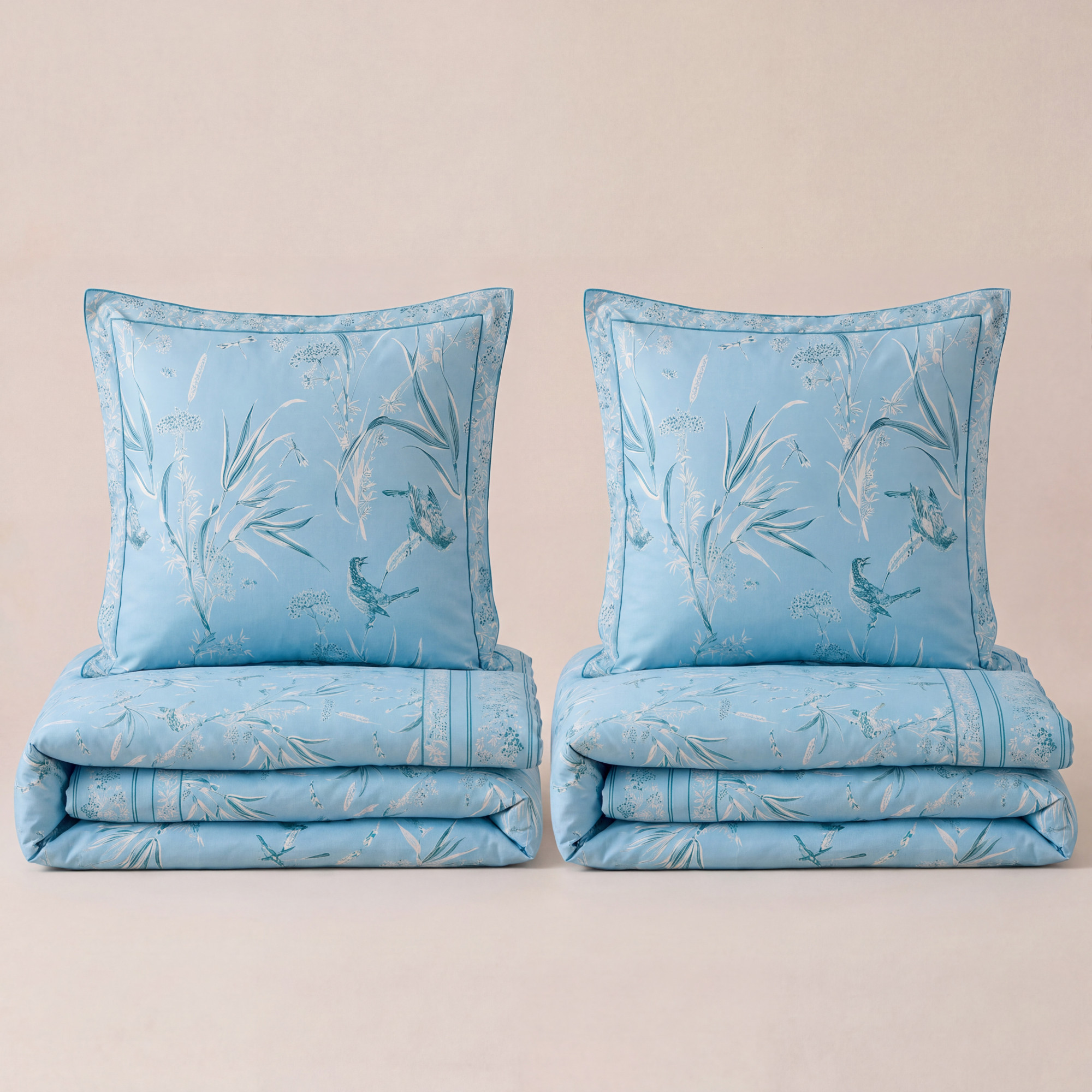 4er-Set - Einfarbig 2x135x200+2x40x80cm - Mondserenade - Linvosges