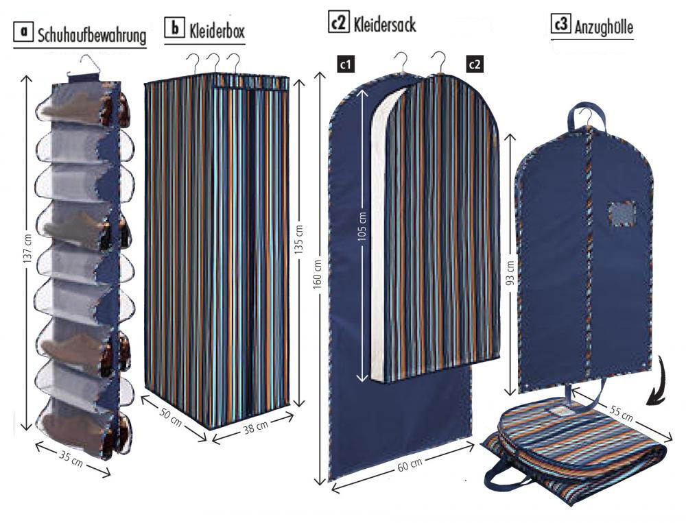 Aufbewahrung gestreift blau Ankleidezimmer