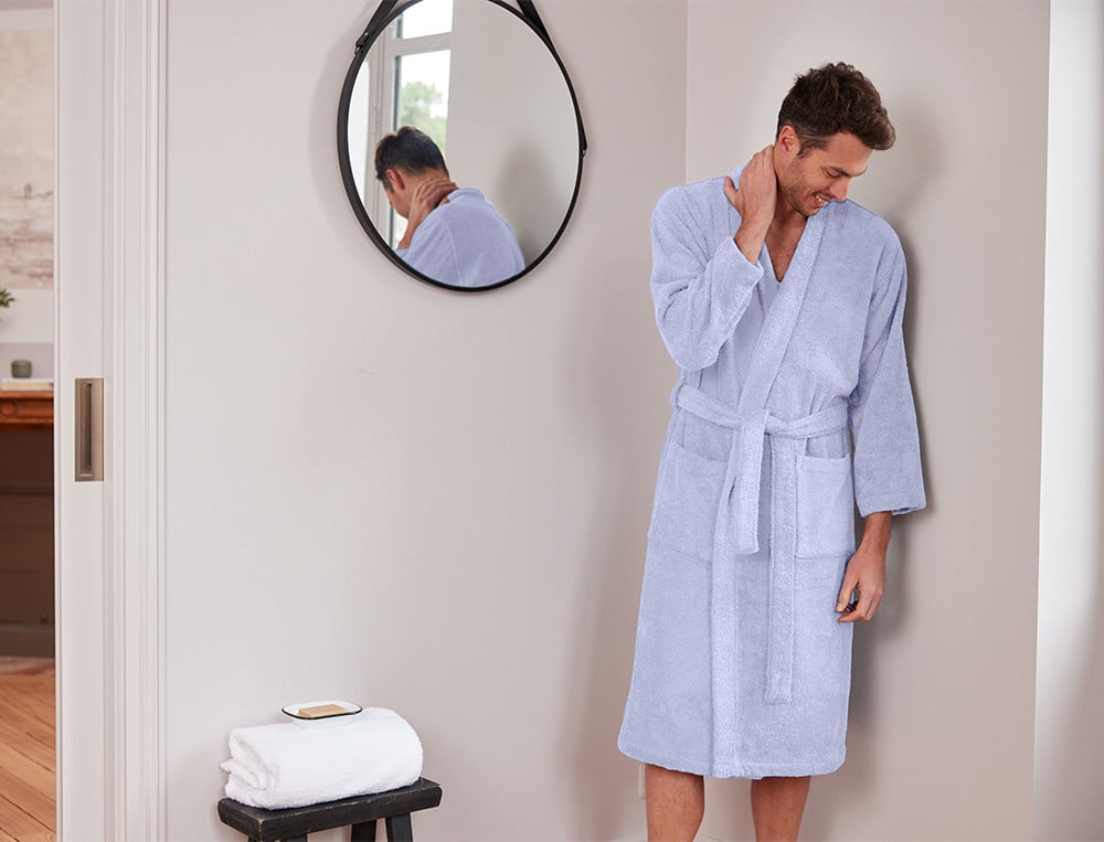 Bademantel für Männer Morgenstimmung