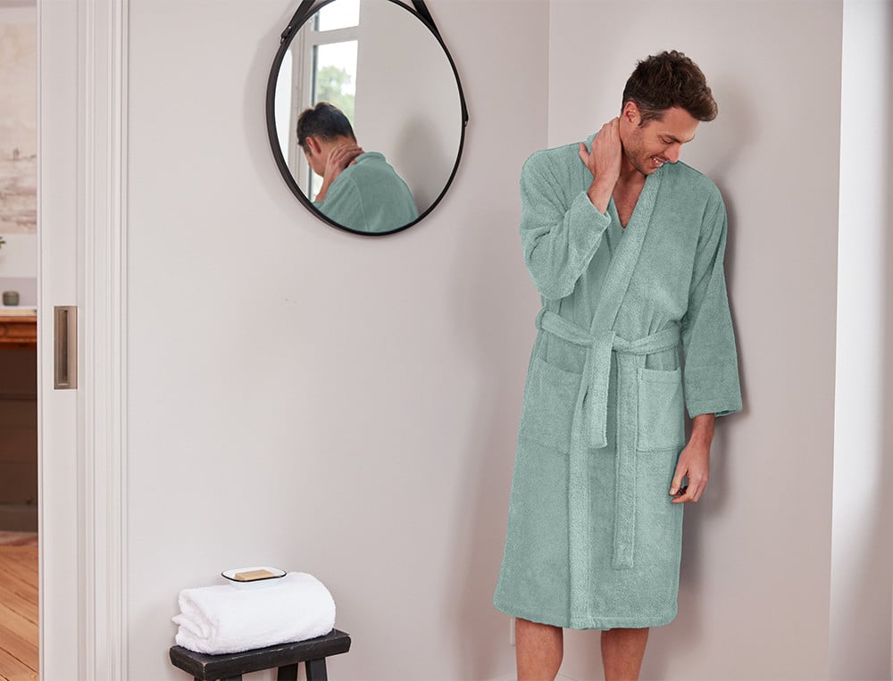 Bademantel für Männer Morgenstimmung