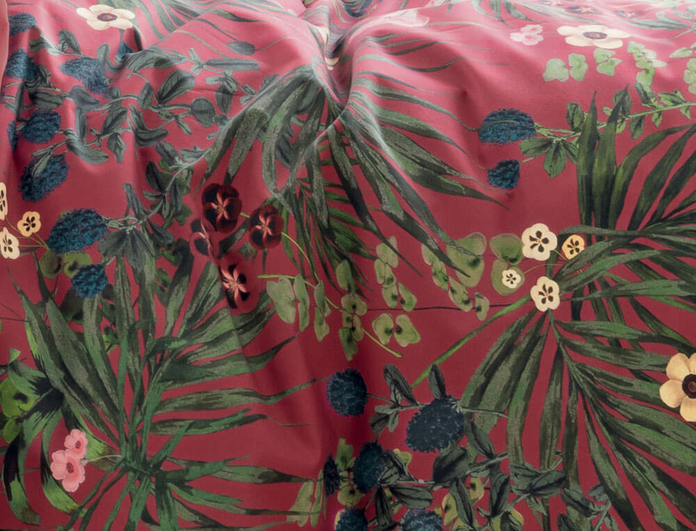 Perkal-Bettbezug mit Pflanzenmotiv Blumenparadies