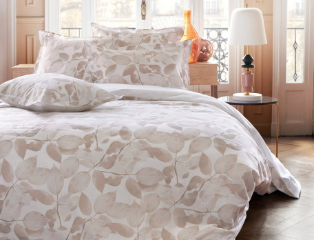 Bettwäsche mit Motiv Blätterregen Baumwolle Linvosges