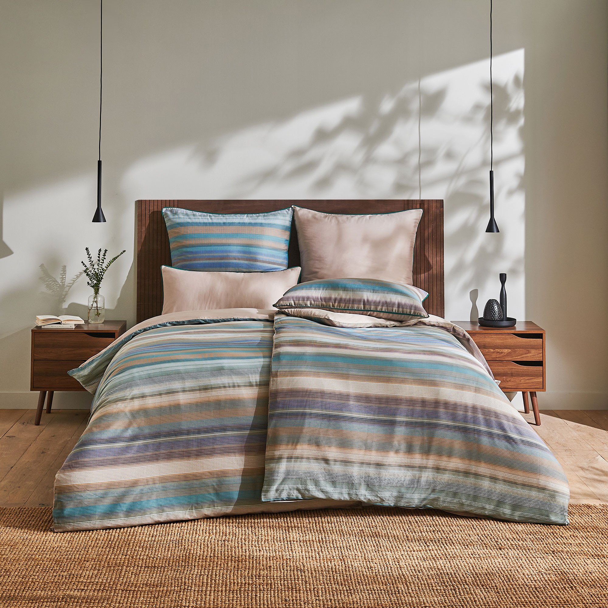Bettwäsche-Set 2tlg Harmonie Satin 100 % Baumwolle – Jacquard, 57 Fäden/cm²