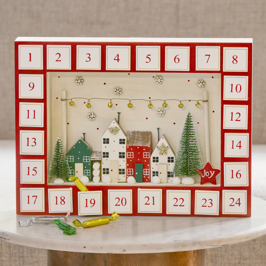 Calendrier de l'avent Noël enneigé