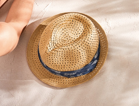 Chapeau effet paille Jour de plage