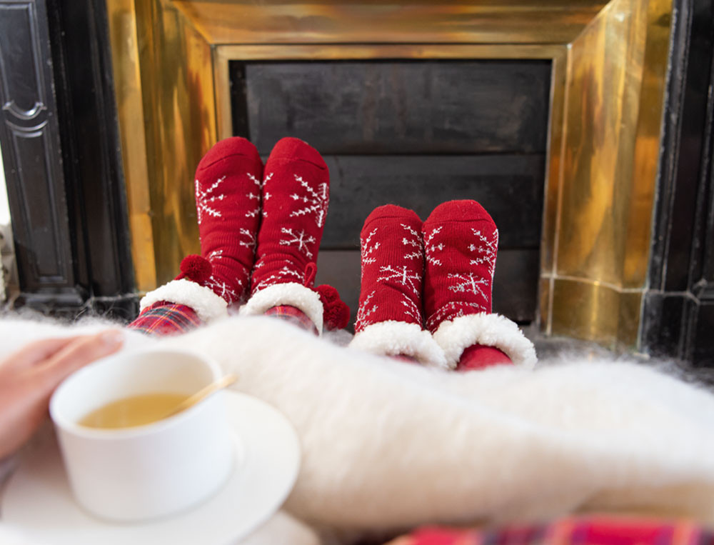 Chaussons chaussettes enfant Famille d'amour