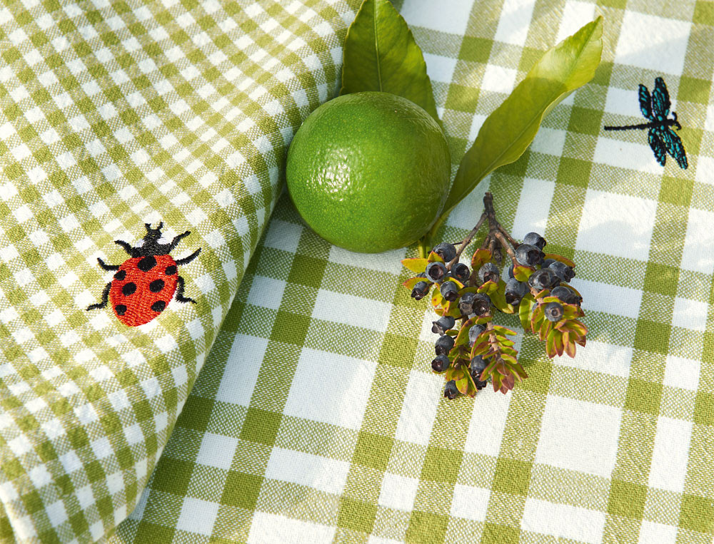 Chemin de table brodé Marmelade Tissé-teint