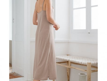 Chemise de nuit jersey coton et modal imprimée Esprit zen