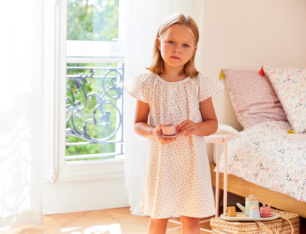 Chemise de nuit enfant Poésie champêtre