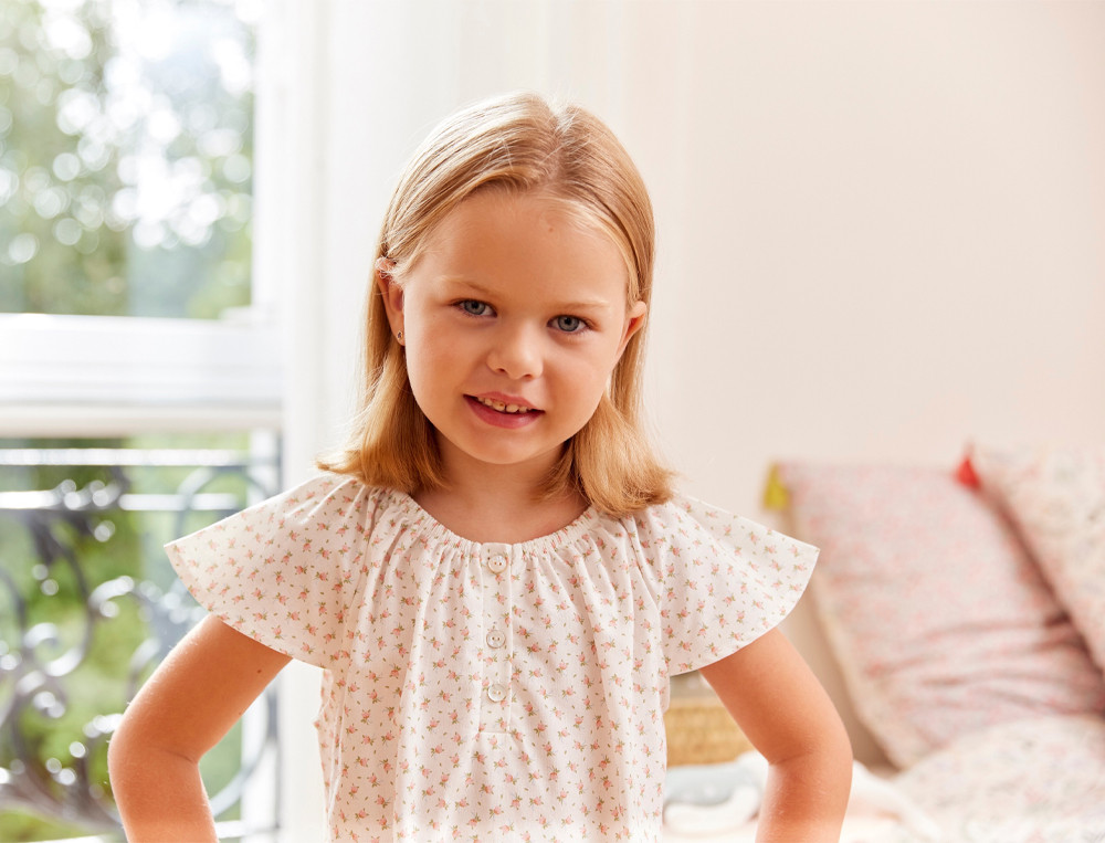 Chemise de nuit enfant Poésie champêtre